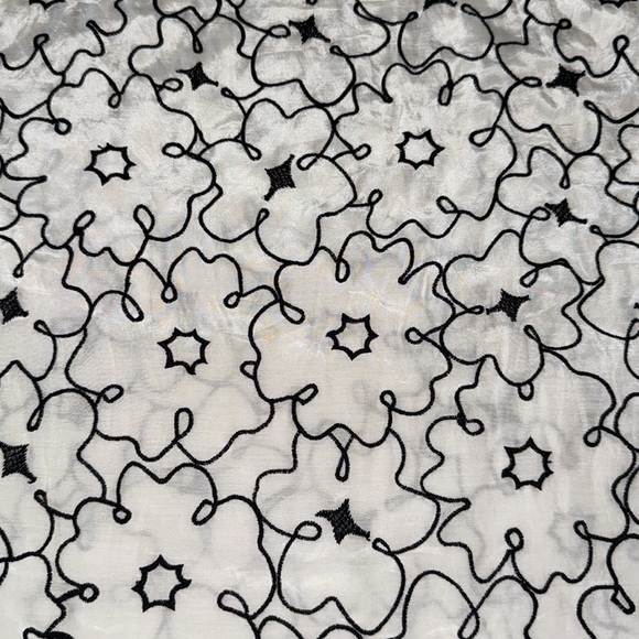 NWT Rebecca Taylor Tai Silk Blend Floral Embroidered Ruffled High Neck Top - Picture 5 of 7